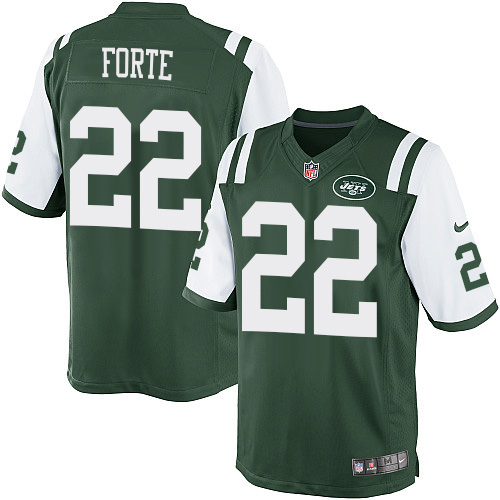Men's Limited Matt Forte Nike Jersey Green Home - #22 NFL New York Jets